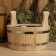 Gang made of linden, 6 liters, with a stainless insert, two -handed