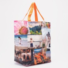 A chopper bag without a zipper, without a lining, colorful color