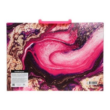 A4 Portfire folder, 1 department, 800 μm, Erichkrause Marble Amethyst, up to 350 sheets, with a pattern-2