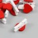 Decor for creativity wood "Bronger heart" Red set 12 pcs 1.5x2.5 cm