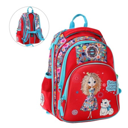 Frame backpack 39 x 29 x 17 cm, Across, red-2
