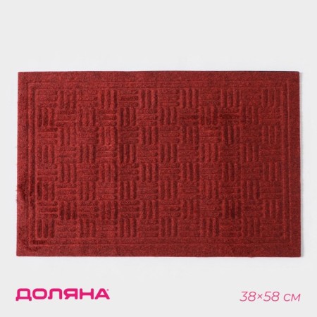 Rug giving moisture -drinking share, without edging, 38 × 58 cm, red color red