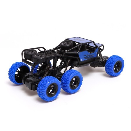 Radio -controlled jeep 6x6, 1:18, works on the battery, the color is blue-2