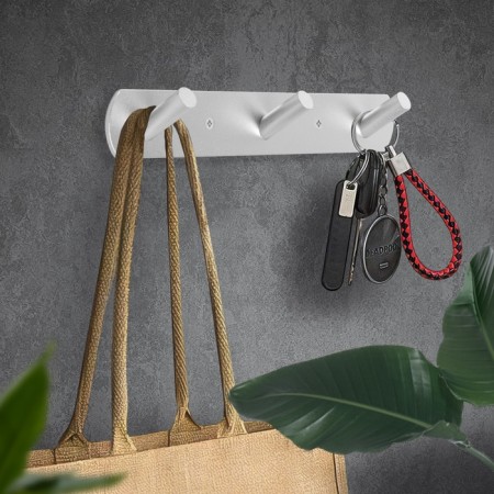Cappio CVT001 hanger, metallic, three -horn, matte chromium color