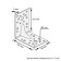 Sibrtekh's fixing corner reinforced, Kuu 105 x 105 x 90 mm.