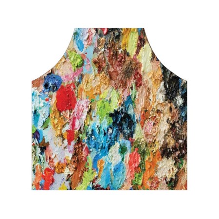 Apron kitchen with a photo print "Chaotic color", adjustable, size OS-2