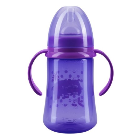 A bottle for feeding with handles, a wide throat, 250 ml, from 6 months.-1