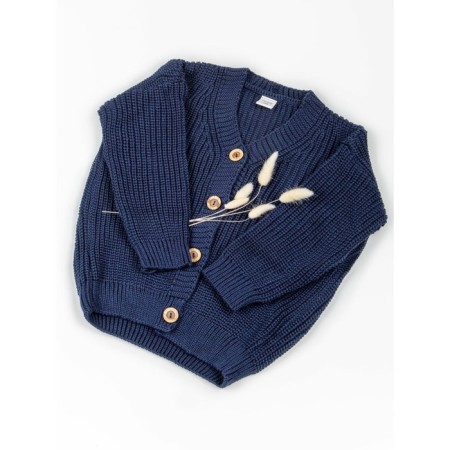Cardigan Children's Knit, height 140 cm, blue color