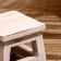 Stool 21x21x18 cm, Albeye tree, white