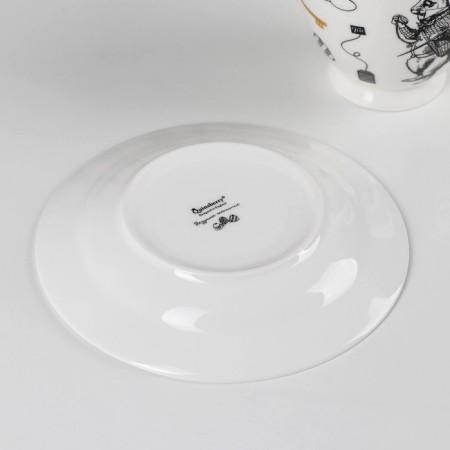 Tea steam porcelain "Mad tea", 440 ml, saucer d = 16.5 cm-4