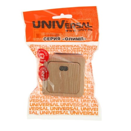 UNIVERSAL Olympus switch, 10 A, 1 key, external, backlight, pine color-2