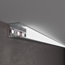 Overhead aluminum profile for a two-row LED tape, up to 12.4 mm Elektrostandard, LL-2-ALP016, 2000x14.5x14.5 mm, color gray.