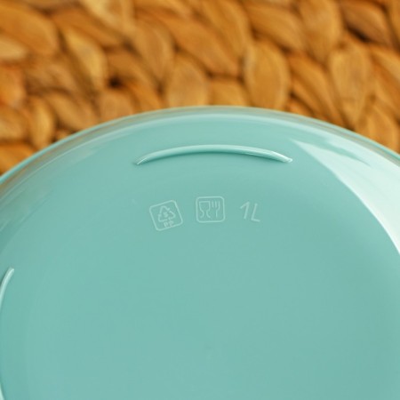 Bowl with a lid "Oliva", 1 l, 17 × 16.2 × 8 cm, green color-3