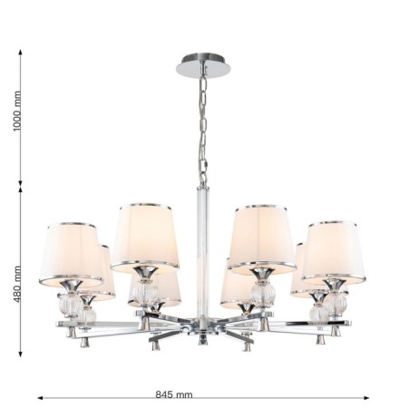 Suspension chandelier Aurela 845 mm, E14 320W-2