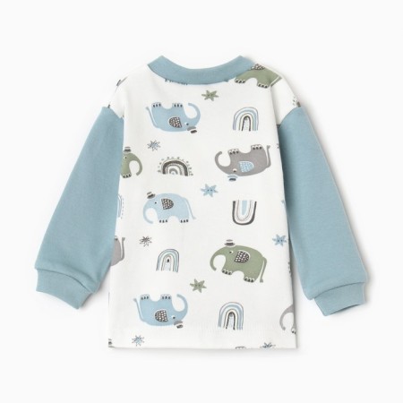 Nursery blouse, white color/elephants, height 62 cm-3