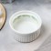 Ramekin ceramic "leaves", 9.5 x 4.5 cm, 200 ml, white color