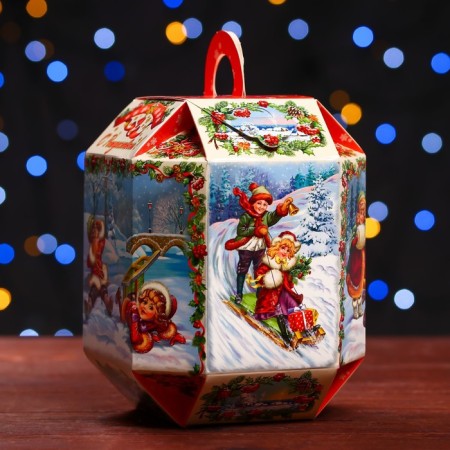 Gift box "Vintage", flashlight 13 x13 x17 cm-1