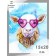 Diamond mosaic "Stylish sheep" 15 × 20 cm