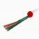 Domesticon-pitch "Ball with ribbons" on a wooden stick for cats, red,