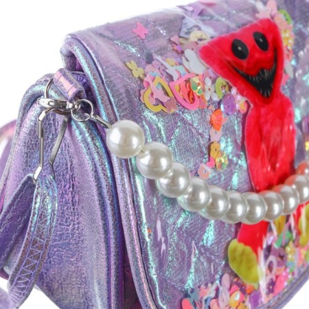 Children's bag on the valve, 6x12x16 cm, adjustable belt, purple mix-5