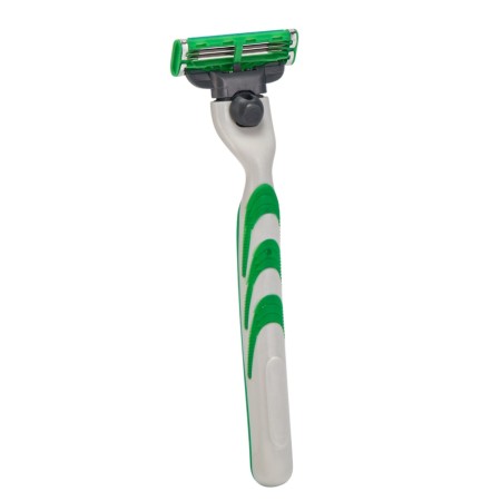 Gillette Mach3 + 8 Exchange Cassettes Complete Color Green-1