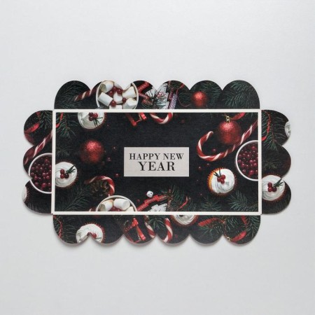 Box for confectionery products with PVC Lid "Holiday", 10.5 x 21 x 3 cm, New Year-4