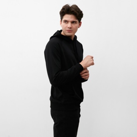Men's sweatshirt with a hood Mist Men’s Casual Size 52, black-3
