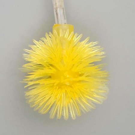 Garland “thread” 5 m with nozzles “Yezhiki Yellow”, IP20, transparent thread, 30 LED, yellow glow, 8 modes, 220 V-5