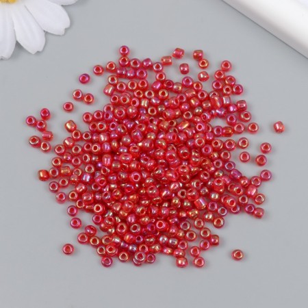 Glass beads 6/0 "pink" chameleon 450 g-1