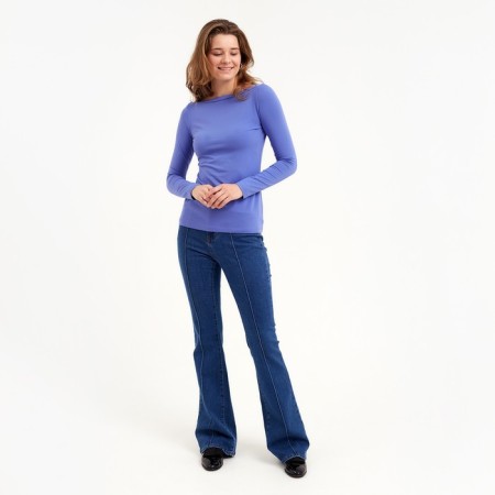 Women's Longsliva Minaku: Basic Line Fialkoy Color, Rr. 46-4