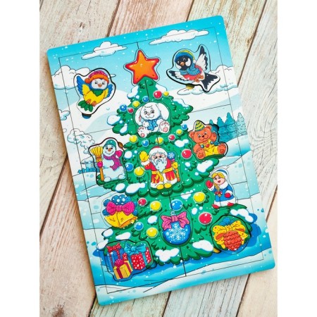 Puzzle "New Year's mood", size 20.3x29.3 cm