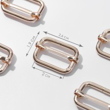 The buckle is regulatory, the inner width is 20 mm, the thickness is 3 mm, 5 pcs, the color of the gold