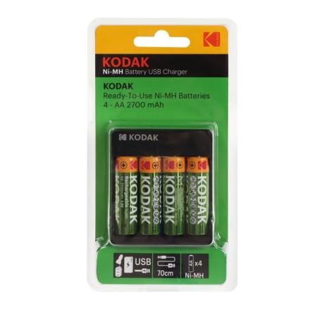 Charger Kodak USB Overnight Charger for AA + 4 AA 2700 MAC batteries