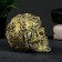 Figure "Skull colored" aged gold 10x12x8cm