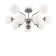 Suspension lamp Maytoni Mod221PL-10N, 10HE14, 40W, 90.7x90.7 cm, Nickel color