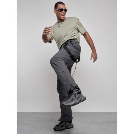 Semi-combinezone ski insulated male winter, size 56, dark gray color-17