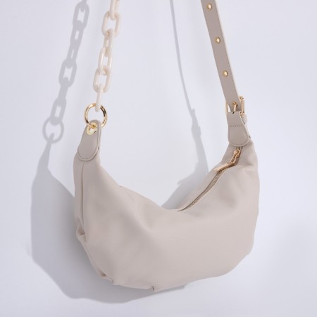 Bag bag, lightning department, adjustable belt, milk color-1