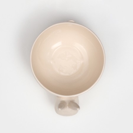 The plate is deep "bunny", white, ceramics, d = 18 cm, 1.6 l, Iran-4