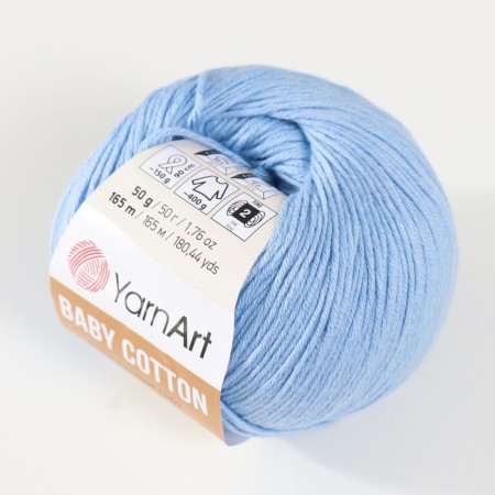 Yarn "Baby Cotton" 50% acrylic 50% cotton 165m/50g (448 St.-1
