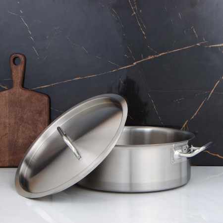 Boiler, 10 l, d = 32 cm, h = 12 cm, metal cover, triple bottom, induction, stainless steel-1