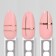 Nail stickers "strips", metallized, pink gold color