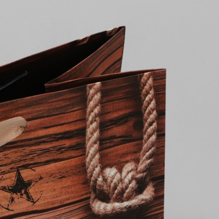 Package Gift Craft Vertical, packaging, “Gift to a real man”, 23 x 27 x 8 cm-3