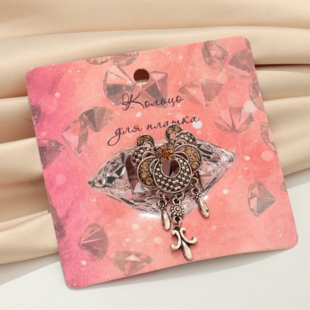 Ring for the scarf "lily graph", the color of gold in black gold-4