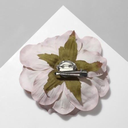 Brooch-stroke textile "flower" peony, color gray color-2