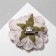 Brooch-stroke textile "flower" peony, color gray color