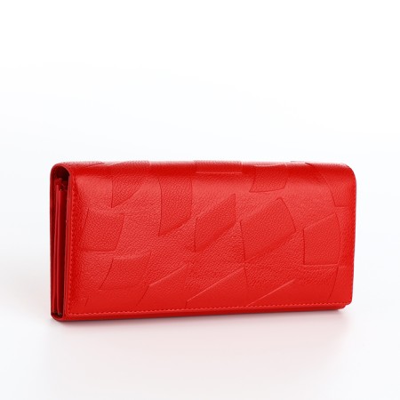 Women's wallet on magnets, red color