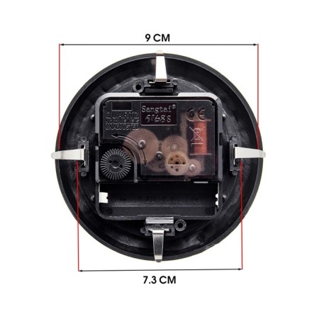Quartz clock, D-9.5 cm, 1AA, discrete move-1