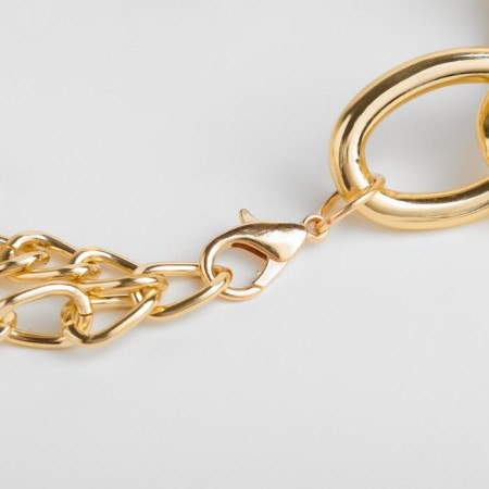 Necklace "chain" reaction, oval links, color gold, 30 cm-1