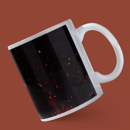 Ceramic mug "February 23" grenade, 320 ml, black color-2