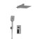 The shower system wasserkraft a16190, built -in, tropical shower, shower, chromium